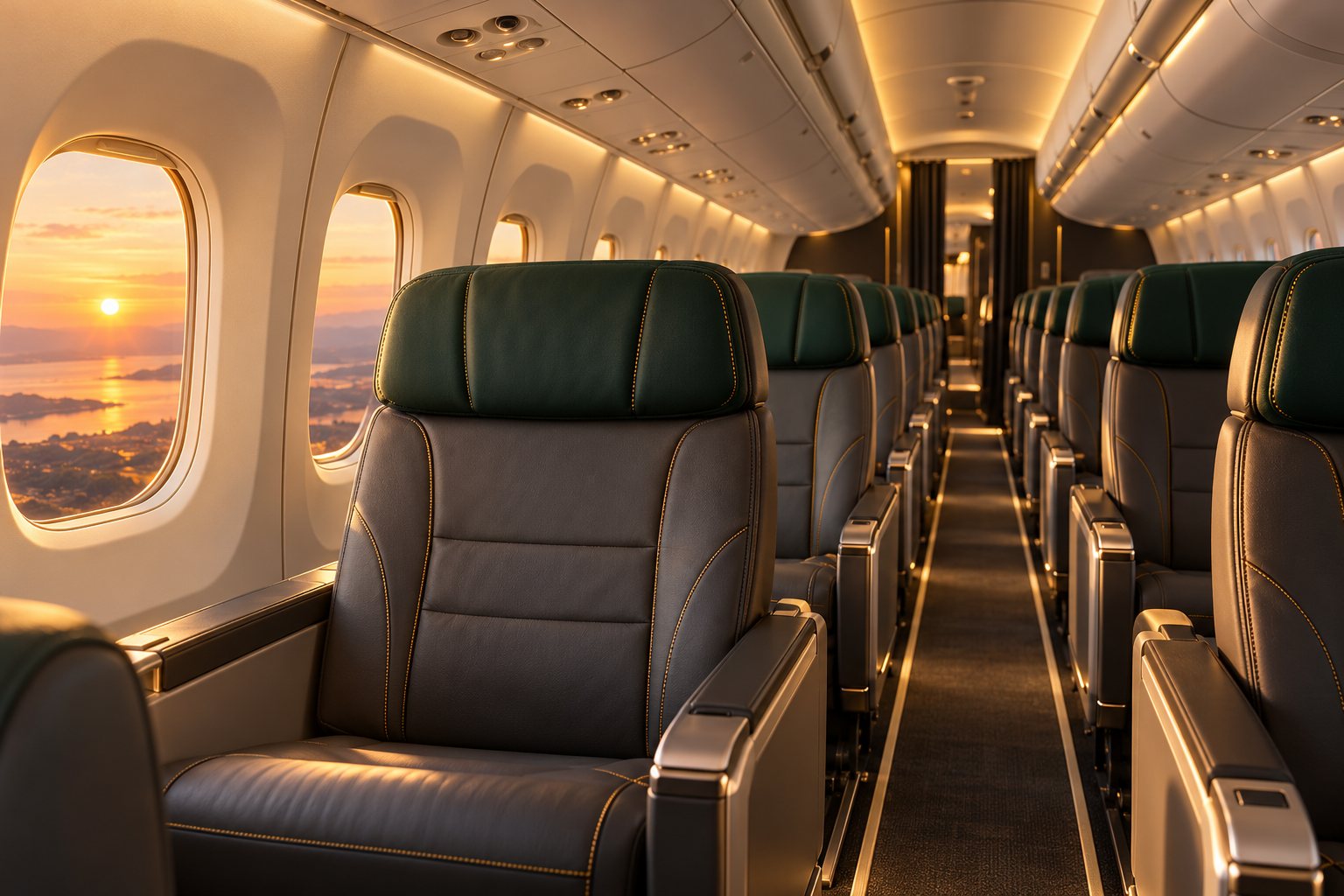 Cabine d'un avion Amazone Airlines