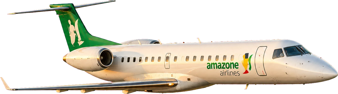 Avion Amazone Airlines en vol au-dessus des nuages